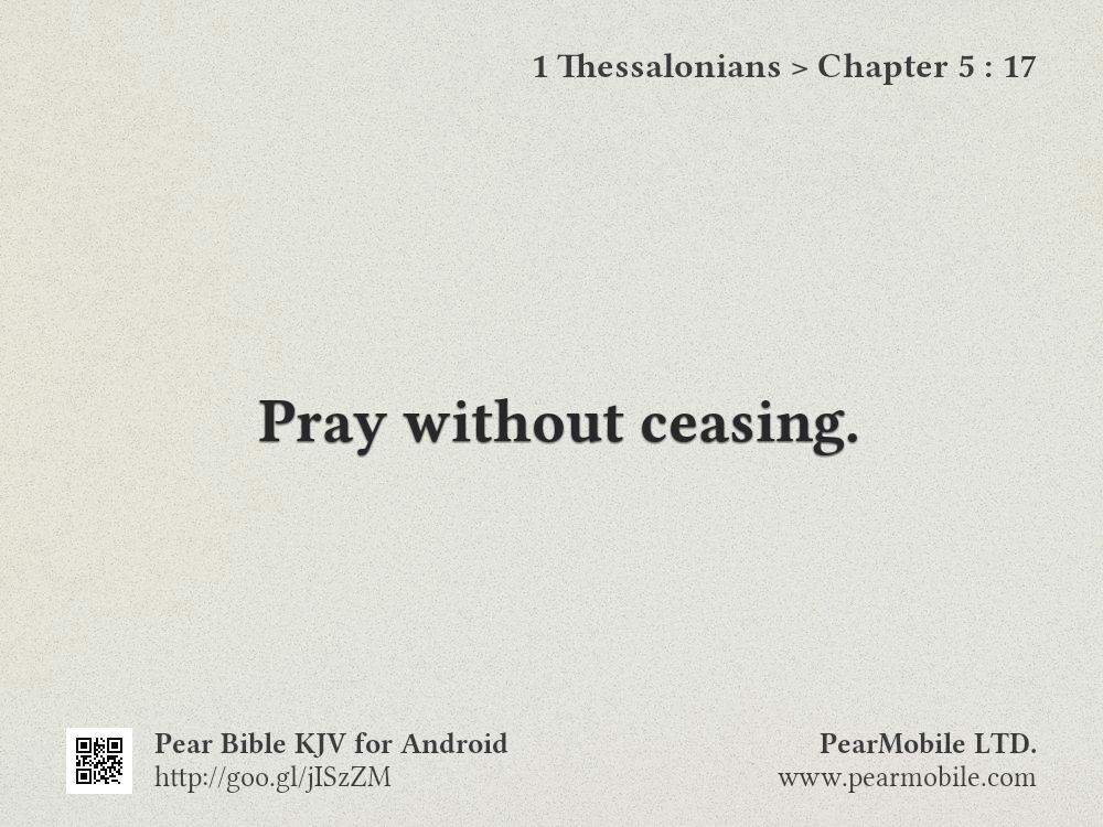 1 Thessalonians, Chapter 5:17